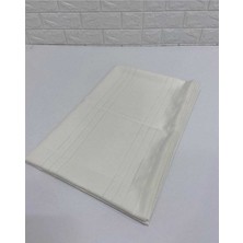 Bezos Çizgili Tek Masa Örtüsü Colber 160X220CM - Ekru