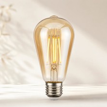 Orbus STA64 LED Filament Ampul 4.8W 2700K Sarı Işık E27 Duy 540 Lümen Amber Renk