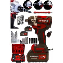 Stanrayf Alman 36 V 560NM Çelik Şanzıman Bl Kömürsüz Motor 1/2 Somun Sökme Sıkma Makinesi Bijon Sökme Torklu Matkap