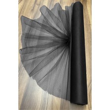 Bezos Bohça Süsleme Tülü, Nişan Bohça Süsü, Kapı Süsü Tülü, Doğum Günü Tülü 100X300CM, Siyah Tül Süsleme