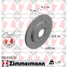 Zimmermann 100.3310.20 Arka Fren Aynası A4 A4 Avant 8ed.b7 2.0 Tfsı 2.0 Tdı 2.5 Tdı 2.7 Tdı.3.0 Quat