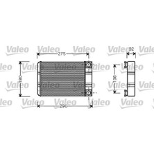 Valeo 812321 Kalorifer Radyatörü W203 00>07 CL203 0208 S203 0207 C209 0209 A209 0310 R230 0611 20383