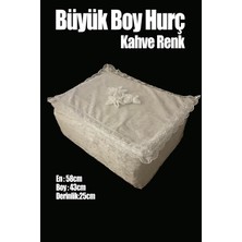 Bezos Çeyizlik Büyük Tek Hurç Çiçekli, Kadife Tek Hurç Çeyizlik Dantelli Hurç, Büyük Boy Hurç