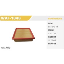 Winkel WAF-1846 Hava Filtresi Linea 07> Doblo 09> Punto Evo Grande Punto 05> Mito 08> Combo 12> 1.4
