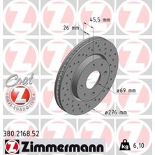 Zimmermann 380.2168.52 Ön Fren Aynası Mitsubishi Lancer Sedan 1.3 Lancer Kombı 1.6 2.0 03 Galant Vı