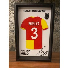 Riva Self 3 Numara Efsane Orta Saha Felipe Melo 3 Boyutlu Parçalı Tasarım Çerçeveli Dekoratif Tablo (21.5X14 Cm)