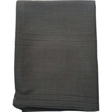 Bezos Keten Kumaş Çizgi Masa Örtüsü 160*220 cm Siyah