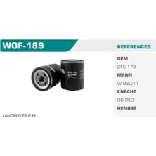 Winkel WOF-189 Yağ Filtresi 200 400 600 Koli 24 Ad. 15400-P5T-G00