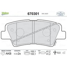 Valeo 670301 Arka Fren Balatası Hyundai Accent Blue 11> Elantra 11> I40 11> I30 11> Optima 11 15 Rio