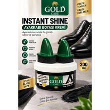 Gold Care Süngerli Ayakkabı Boyası Parlatıcı Krem 200 ml Siyah
