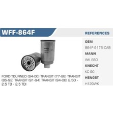 Winkel WFF-864F Mazot Filtresi Transit 9400 2.4 2.5 D Td Koli 24 Ad. FF5107