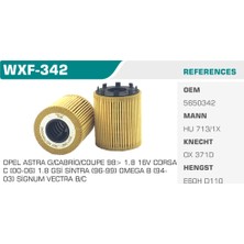 Winkel WXF-342 Yağ Filtresi Palio Albea Linea Doblo Fiorino Punto Grande Punto Astra H Corsa C D Com