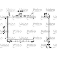 Valeo 734246 Motor Su Radyatörü Clio Iıı Modus 04> Micra Iıı Note 0512 Manuel 21400AX600