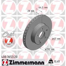 Zimmermann 400.3653.20 Fren Diski Ön Mercedes W204 S204 C204 W212 S212 A207 R172 09B28041