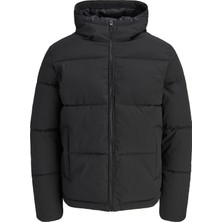Jack & Jones Erkek Ayarlanabilir Bagcikli Kapüsonlu Puffer Ceket - Galaxy
