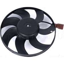 Wisco 111302900 Fan Motoru Davlumbazsız (295 mm 2 Fiş 7 Kanat Vw Golf5 Caddy Jetta Leon 05 > 1K01212