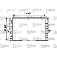 Valeo 734856 Motor Su Radyatör Volvo S60 I 384 T5 0010 S70 874 2.0 97>00 XC70 295 2.4 T Xc Awd 9701
