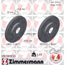 Zimmermann 320.3809.53 Hyundai Accent Blue 12 I20 15 Rio 12 Performans Delıklı Ön Fren Disk Kaplamal