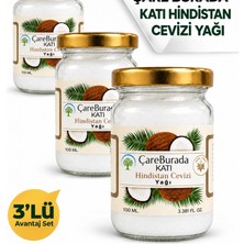 Çare Burada Katı Hindistan Cevizi Yağı 100 ml x 3'lü Avantaj Seti