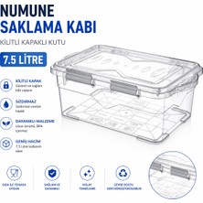 Labolist Numune Saklama Kabı Plastik 7.5 L - Kilit Kapaklı Kutu