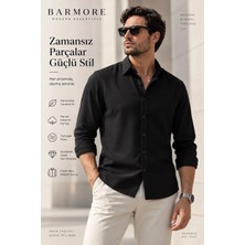 Barmore Comfort Fit Dokulu Casual Gömlek: Kolay Ütülenen Kırışmaz Kumaşıyla Tüm Gün Zamansız Şıklık