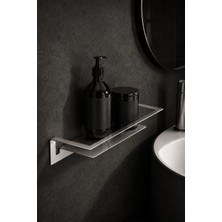 Artun Metal Yüksek Kaliteli Paslanmaz Satine Çelik Banyo Rafı,duş Düzenleyici,lavabo Wc Organizer,modern Metal Banyo Aksesuarı,yüksek Kalite Yapışkanlı