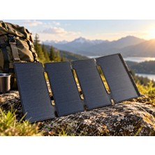 iTECH SOLAR Itechsolar 25W Katlanabilir Mobil Hızlı Şarj Güneş Paneli