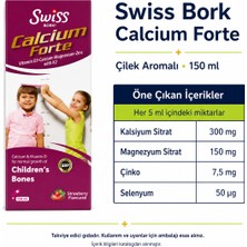 Bezos Swiss Bork Calcium Forte Çilek Aromalı Sıvı Takviye 150 ml