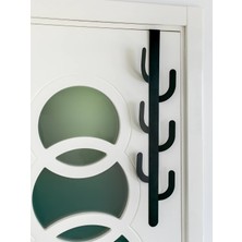 Kaktüs Figürlü Metal Kapı Arkası Askılık 75X15 cm - Siyah Siyah KAF1359 | Enova Art