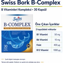 Bezos Swiss Bork B-Complex B Vitaminleri 30 Kapsül