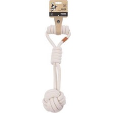 Bezos Tug Ball Örgü Köpek Oyuncağı Beyaz 36 cm