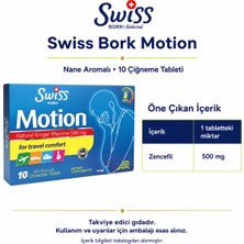 Bezos Swiss Bork Motion Zencefil Nane Aromalı 10 Çiğneme Tableti