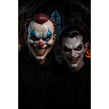 Patladı Gitti Halloween Cadılar Bayramı Joker-Vampir Kağıt Maske 2li Set