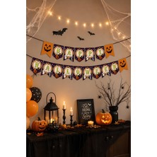 Patladı Gitti Banner Happy Halloween Cadılar Bayramı Parti Malzemesi