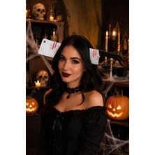 Patladı Gitti Halloween Cadılar Bayramı Satırlı Şaka Taçı