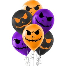 Patladı Gitti 12 Inç Halloween Cadılar Bayramı 10 Adet Balon Set 4