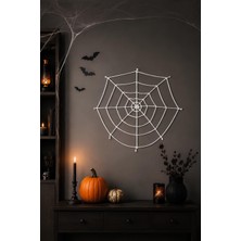 Patladı Gitti Dekoratif Örümcek Ağ 1 Metre Beyaz Halloween Cadılar Bayramı Parti Malzemesi