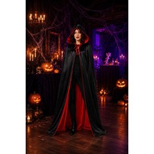 Patladı Gitti Halloween Cadılar Bayramı Çift Taraflı Kapşonlu Pelerin
