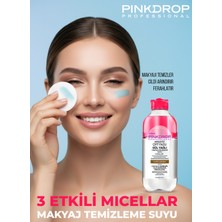 Pinkdrop Profesyonel Besleyici Çift Fazlı Gül Yağlı Makyaj Temizleme Suyu 400ML