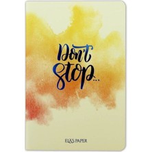 Ela's Paper Watercolor Don’t Stop - Defter