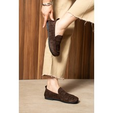 Duxal Shoes Harrison Lüks Hakiki Süet Deri Desenli Esnek Taban Günlük Rahat Ayakkabı Loafer
