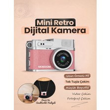 Mobixom Mini Dijital Kamera Selfie Video Vlog Kamerası Mini Anahtarlık 1080P LK-027 Pembe