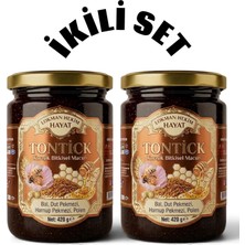 2 x 420 gr Tontick Karışık Bitkisel Macun - Bal, Pekmez ve Polenli Zengin Formül Takviye Edici Gıda Lokman Hekim Hayat