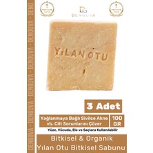 Denguva 100% Güzel Kokulu El Yüz Saç Vücut Cilt Onaran Kolajen Etkili Yılan Yağı Otu Bitkisel Sabun 3 Adet