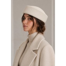 Külah Klh Studio Dept. Heritage Wool Pillbox Şapka - Krem
