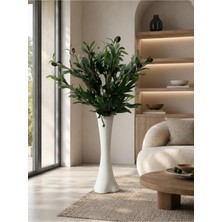 Cennet Home Milano Premium 100 cm Dekoratif Yapay Zeytin Bitkisi – Filayağı Mika Vazoda