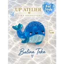 Up Atelier Sedefli Mavi Balina Kemik Toka 7cm