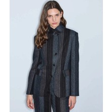 İpekyol Yün Içerikli Çizgili Blazer IW6260106117036