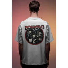 Sevbano Bonjovi Rock Metal Şarkıcı Baskılı Unisex Oversize Premium Tişört