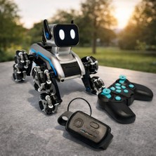 Bilekten ve Uzaktan Kumandalı Şarjlı 8 Teker Akrobat Robot Köpek Müzikli ve LED Işıklı